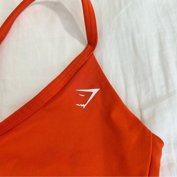 Gymshark V Neck Sports Bra Papaya Orange - Picture 2 of 3